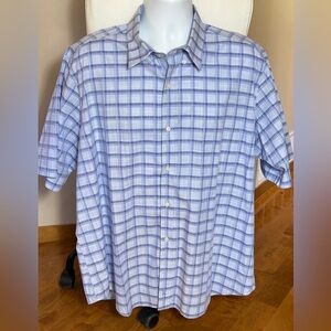 Short Sleeve Summery Cotton Button Down Shirt size XXL